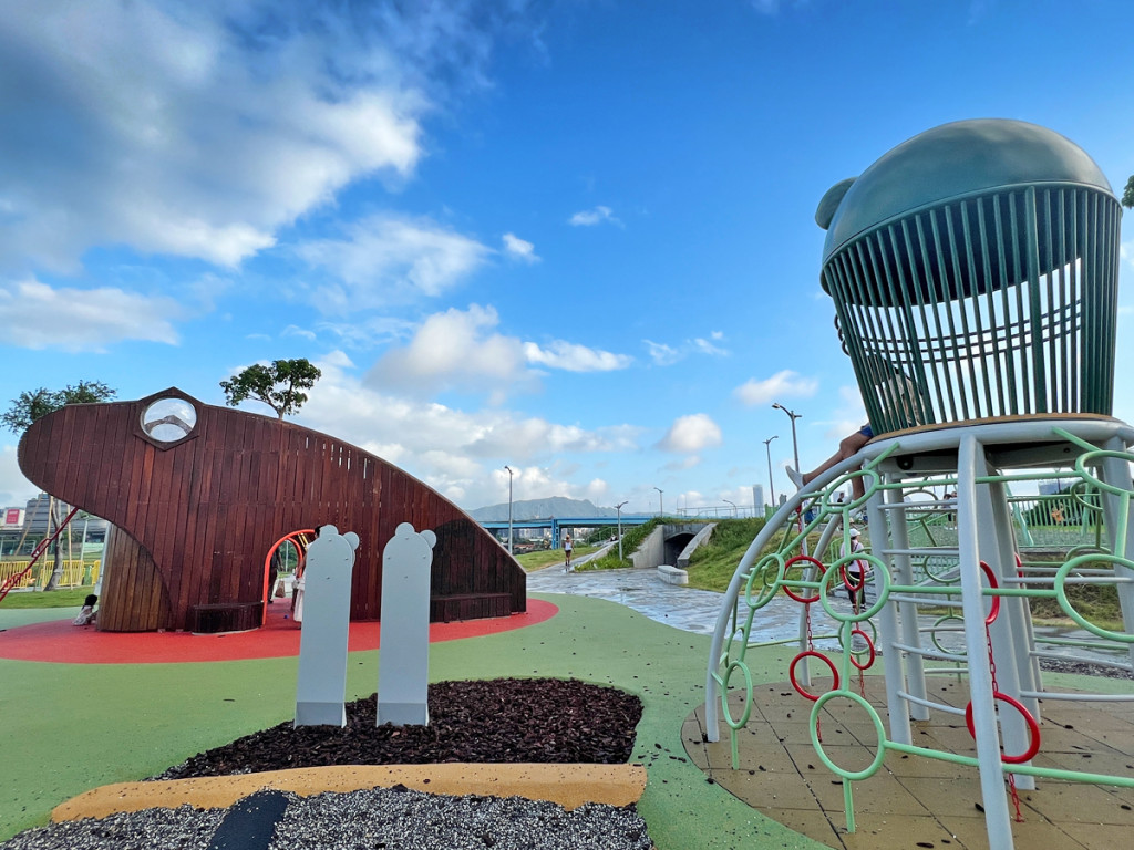 蛙仔坑生態遊戲場(觀山河濱公園兒童遊戲場-特色遊戲場)